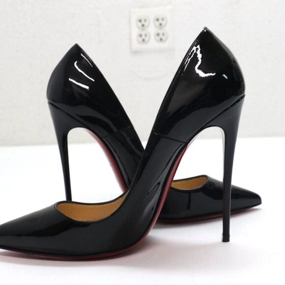 Christian Louboutin So Kate Black Pointed Toe Pump Size 9 US/39 EU - Picture 4 of 11